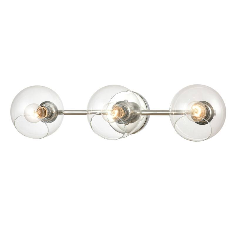 Elk Home Claro Polished Chrome With Clear Glass 3 Light Vanity Light - Polished Chrome