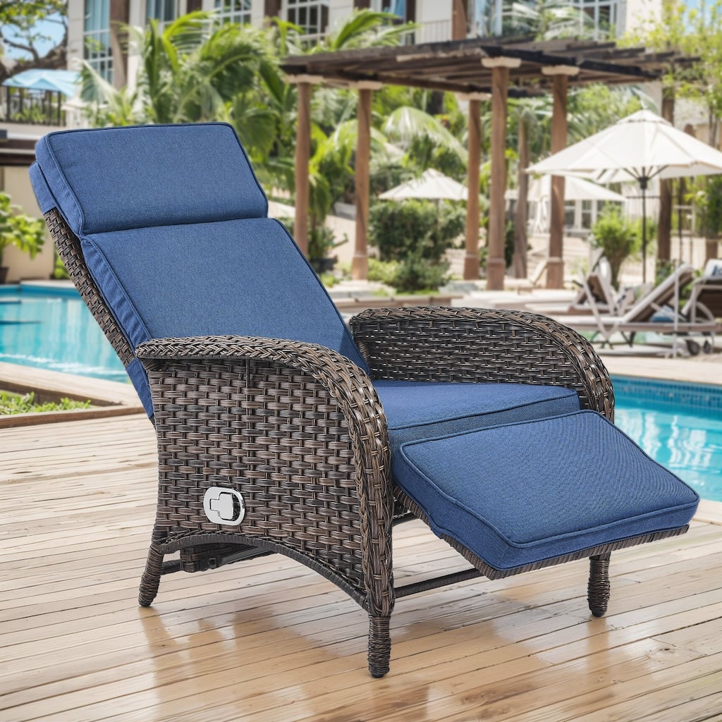 Outdoor Chaise Lounge Chair Adjustable 6-Position