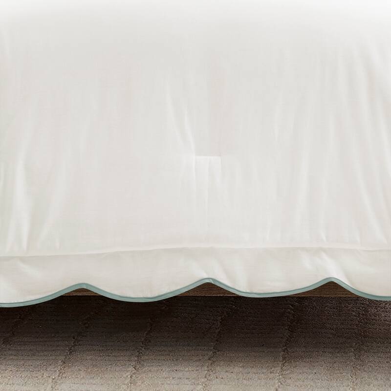 Lush Decor Coastal Chic Scallop Edge Comforter 3 Pieces Set