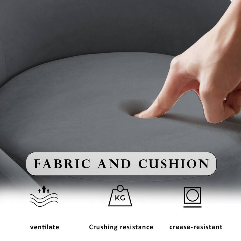 Modern Upholstered Swivel Barrel Chair Accent Lounge Chair