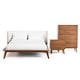 preview thumbnail 9 of 17, Furniture of America Beau Midcentury 3-Piece Kids Boucle Wingback Low Profile Bedroom Set