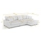 preview thumbnail 9 of 153, 118.4"W Plush Modular Sectional Sofa with Pillows
