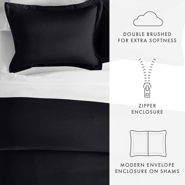 Soft Essentials Oversized 3-piece Microfiber Duvet Cover Set