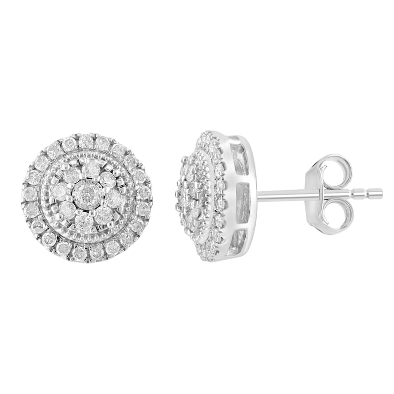 EFFY 925 Sterling Silver Diamond Earrings
