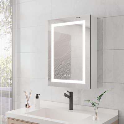Bathroom Wall Mounted Medicine Cabinet with Mirror with LED Lights