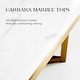 preview thumbnail 57 of 58, Modern Marble Dining Table with White Rectangular Tabletop Gold Stainless Legs, Dining Room Table