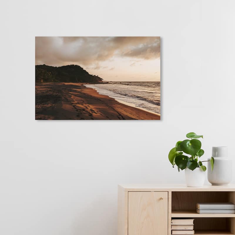 Wynwood Studio Canvas Nautical and Coastal Beach at Sundown II Brown and Nautical & Coastal Wall Art Canvas Print - 20 x 30