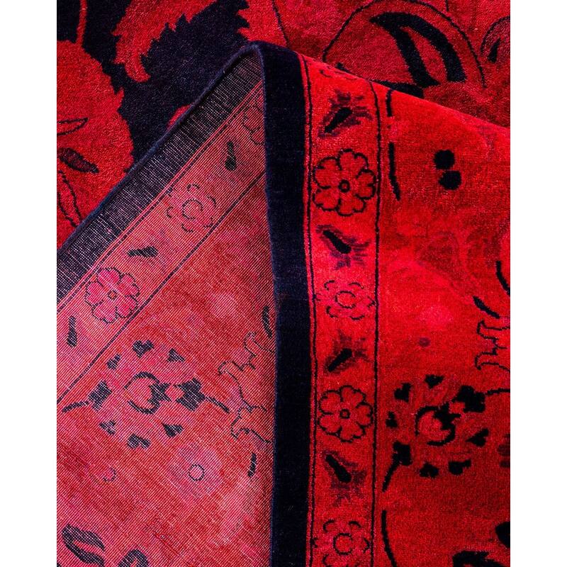 Overdyed, One-of-a-Kind Hand-Knotted Area Rug - Pink - 8' 3" x 10' 1"