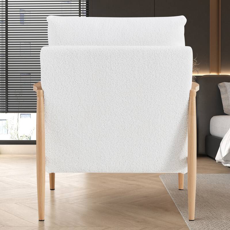 Modern Accent Chair with Metal Frame,Sofa Chair for Living Room Bed