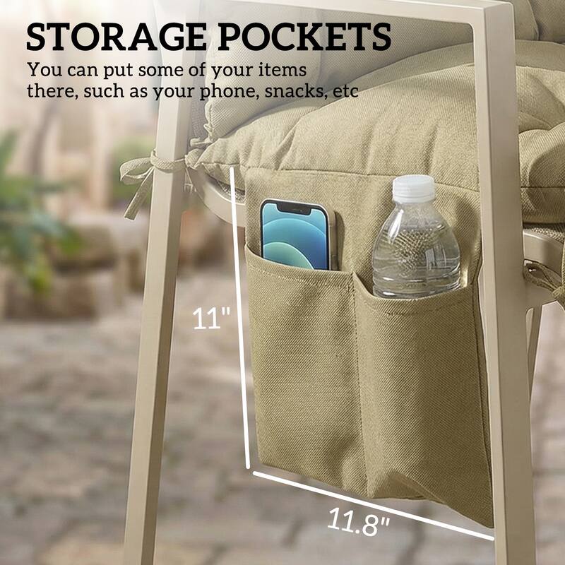 Outsunny Bench Cushion for Outdoor Furniture, 3-Seater Replacement, Outdoor Bench Cushion Tufted