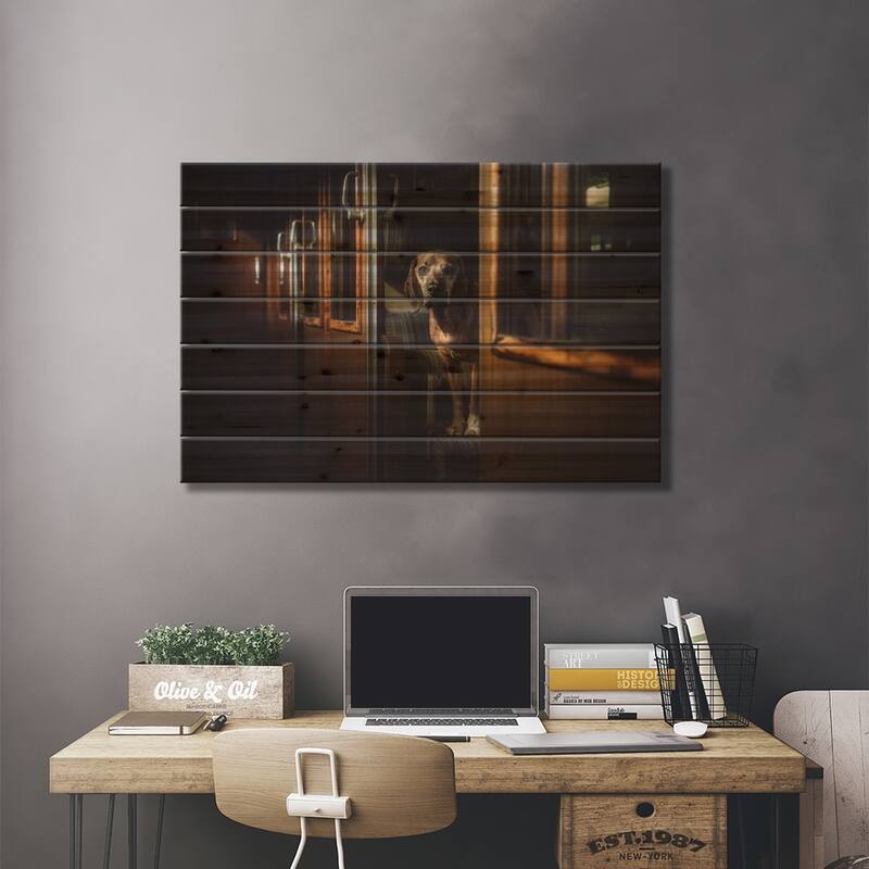 First Class Print On Wood by Heike Willers - Multi-Color