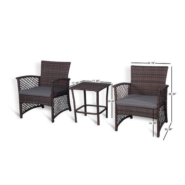 Heritage Outdoor 3piece Wicker Bistro Patio Set Bed Bath & Beyond