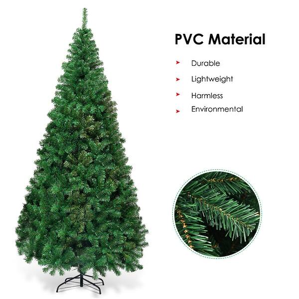 Shop Gymax 8 Green Holiday Season Artificial Pvc Christmas Tree Indoor Overstock 22905971