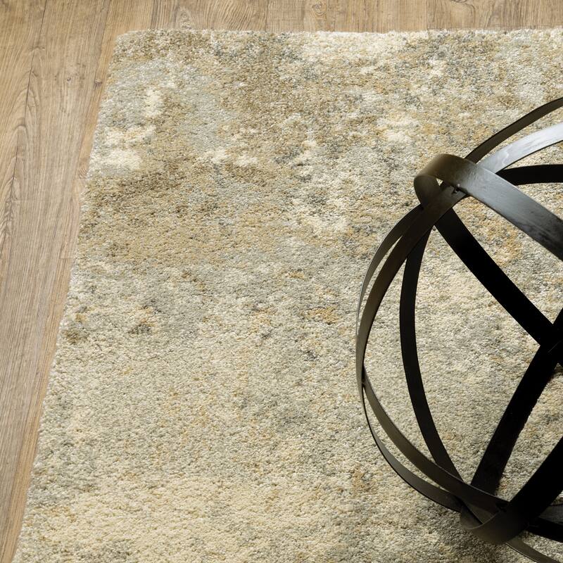 Style Haven Anton Contemporary Abstract Yellow/Gold Area Rug