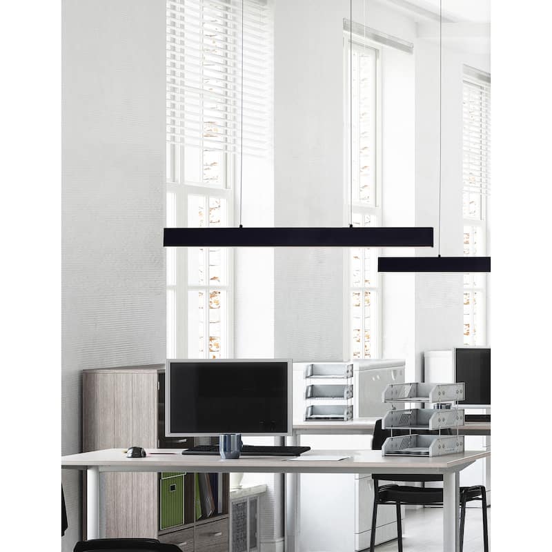 Krista LED Chandelier With Satin Black Finish - Satin Black