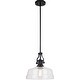 preview thumbnail 1 of 9, Vaxcel Lighting P0380 Beloit 12" Wide Pendant Matte Black