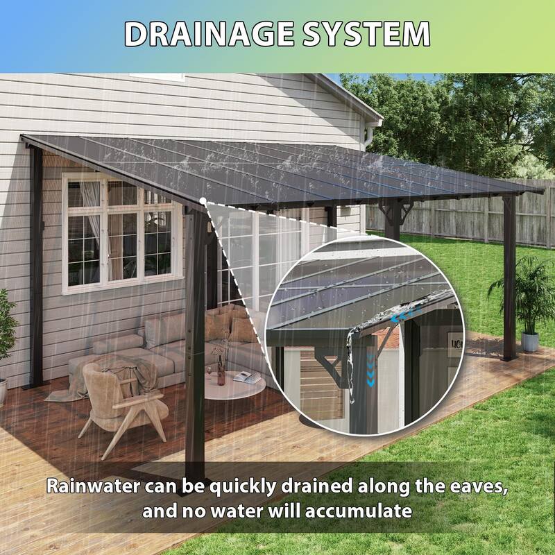 Gazebo for Patio, Gazebo Pergola with Sloped Roof