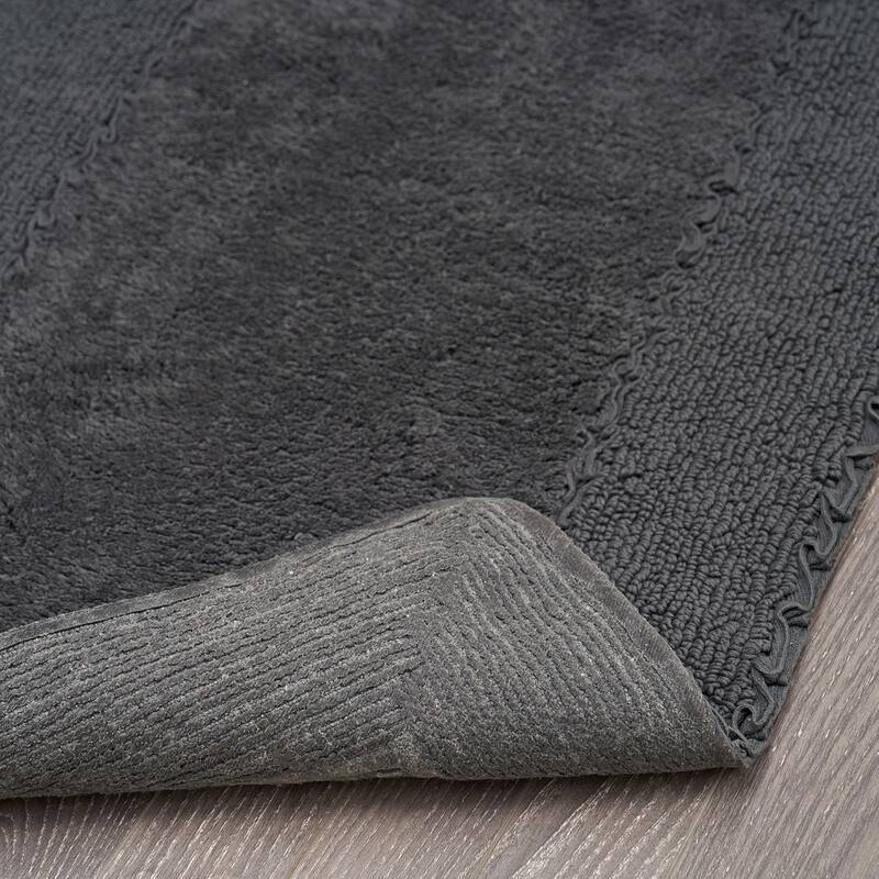 Laura Ashley Ruffle Border Pure Cotton Bath Rugs