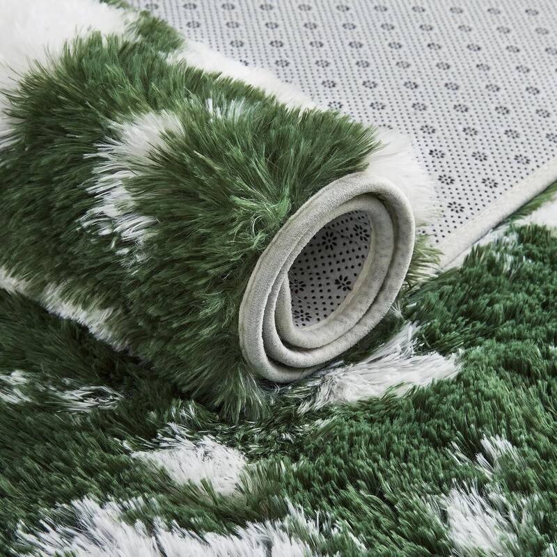 Modern Abstract Area Rug for Hallways Living Room Patio Decor Green - 2' x 3'