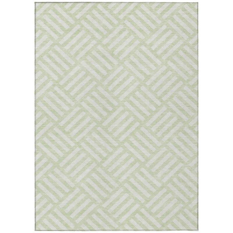 Machine Washable Indoor/ Outdoor Chantille Contemporary Geo Rug