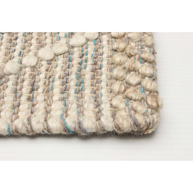 ECARPETGALLERY Braid weave Sienna Tan Wool Rug - 4'11 x 7'10