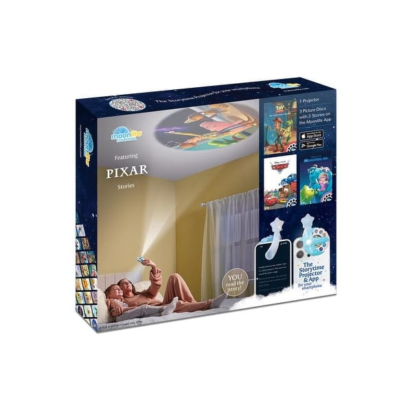 slide 1 of 1, Moonlite Storytime Disney Pixar 3 Story Projector Pack