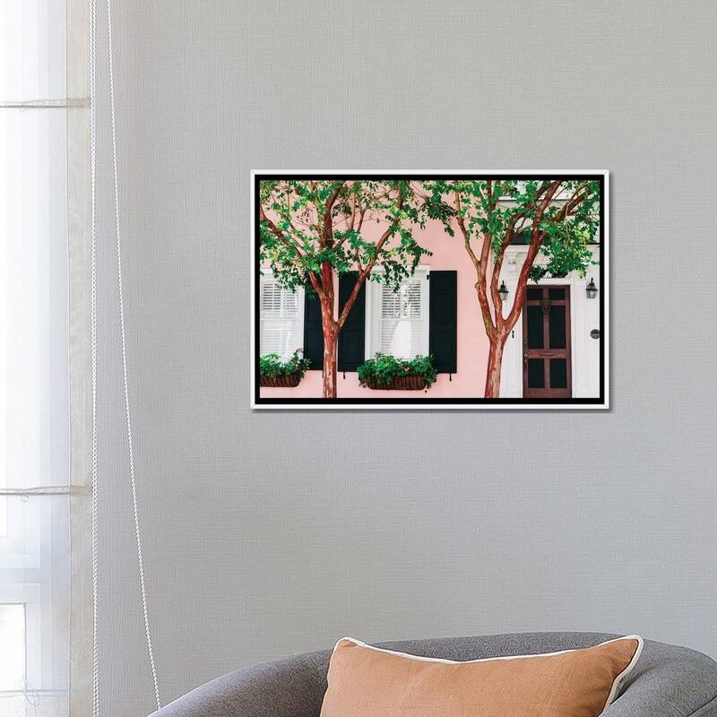 iCanvas "Charleston Pink XV" by Bethany Young Framed Canvas Print