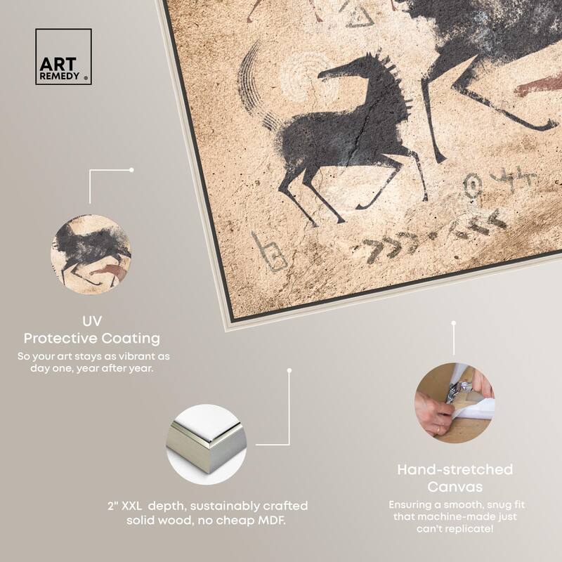 Cave Drawing Horses Canvas by Art Remedy