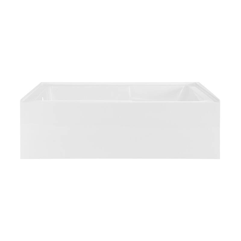 Voltaire 72" x 36" Left-Hand Drain Alcove Bathtub with Apron and Armrest - 72x36 Left