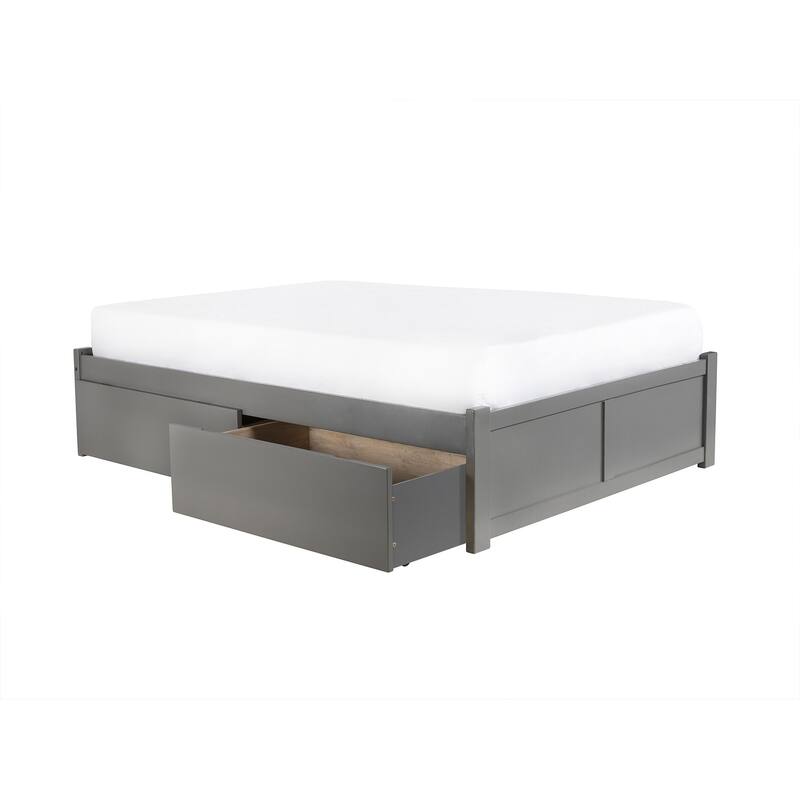 Platform Bed with Drawers & Charger - Modern Storage Bed Frame - Underbed Storage Solutions