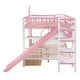 preview thumbnail 21 of 46, Castle Bunk Bed with Slide & Storage Stairs, Wooden Storage Bedframe