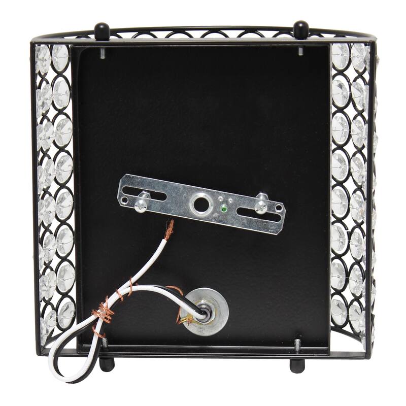 8 Inch Wall Sconce Lighting Modern 1-Light Metal Vanity Light Black - 8.25