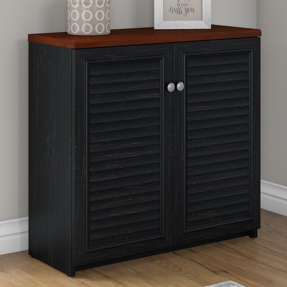 Fairview Storage Cabinet with Doors and Shelves by Bush Furniture - 31.73"L x 12.76"W x 30.71"H