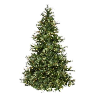 Vickerman 9' Mixed Country Pine Slim Artificial Christmas Tree, Warm White Dura-Lit® LED Lights