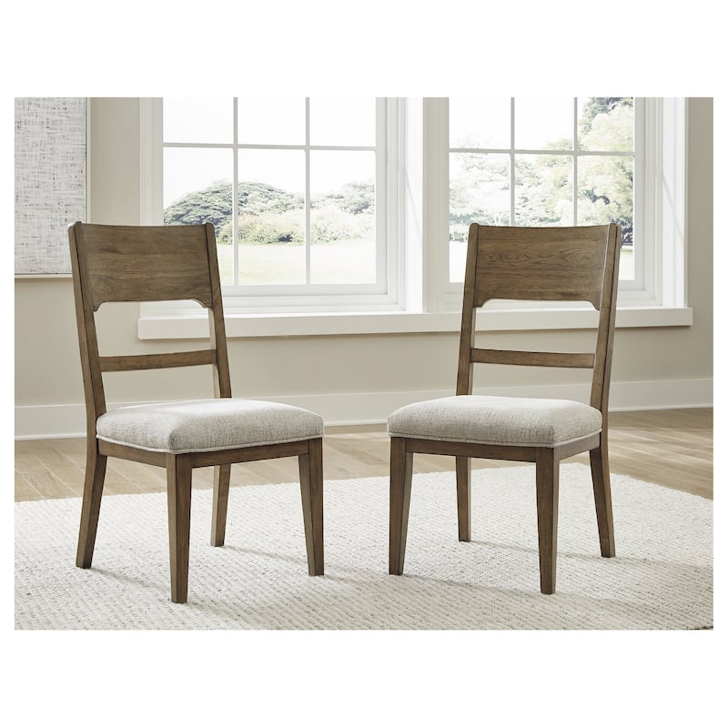 Signature Design by Ashley Cabalynn Brown Dining Chair (Set of 2) - 20.5" W x 25.38" D x 39.63" H - Set of 2 - 20.5" W x 25.38" D x 39.63" H - Brown/Grey - Short