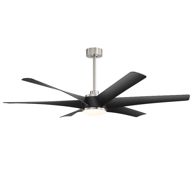 65 in. Integrated LED Indoor 6-Blade Ceiling Fan with Light and Remote Control Included