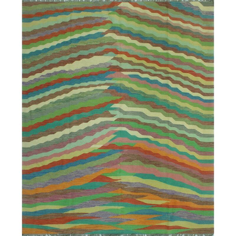 Winchester Flatweave Pernel Ivory/Blue Rug - 8'2" x 9'6"