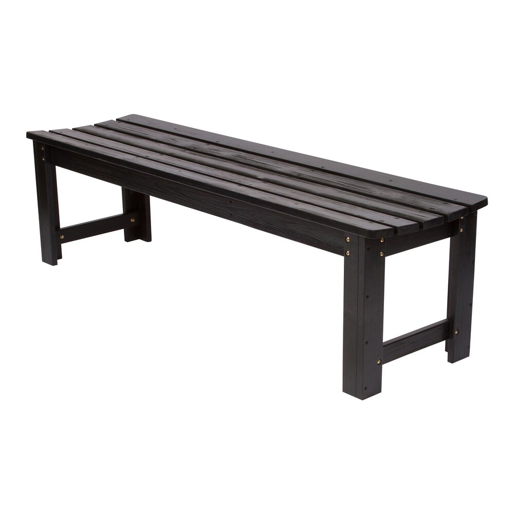 outdoor backless bench with cushion