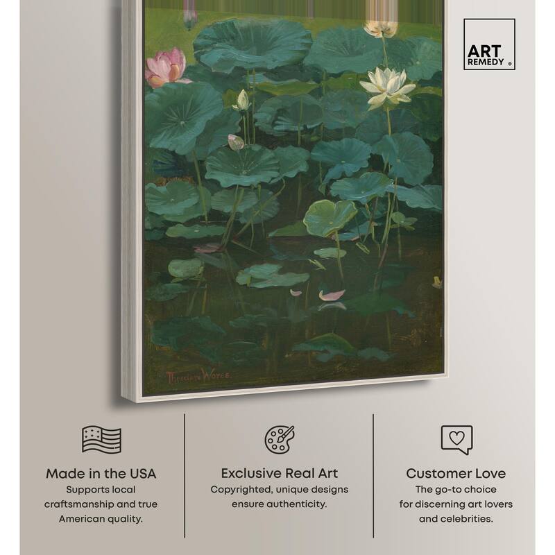 Theodore Wores Lotus Canvas by Art Remedy