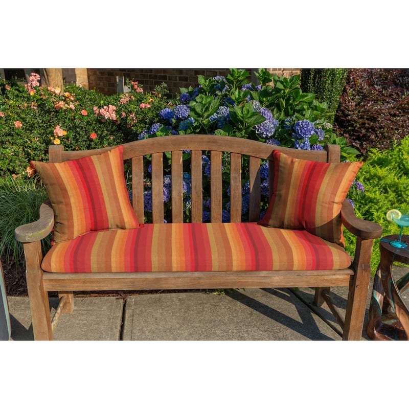 Sunbrella 20 inch Square Stripe Outdoor Throw Pillow