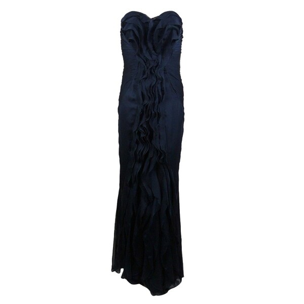Adrianna Papell Women's Ruffled Strapless Chiffon Dress