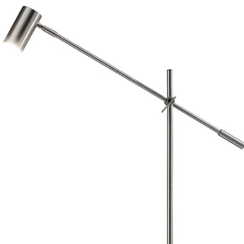63” Adjustable LED Task Floor Lamp with 3-Way Dimmer Switch and Metal Drum Shade for Living Room - 63”H x 6.5”W x 30.5”D