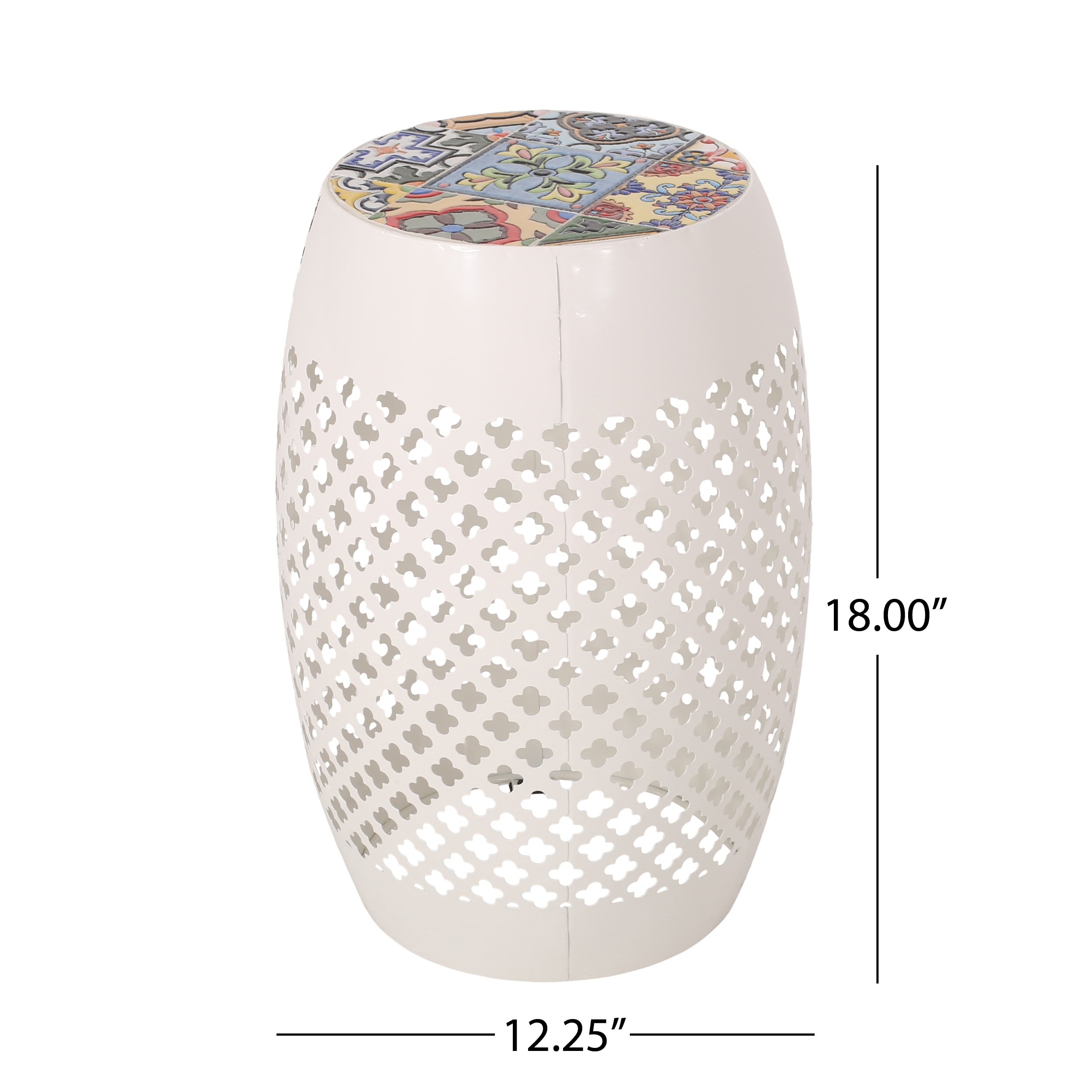 Shop Rucker Indoor Lace Cut Side Table With Tile Top By