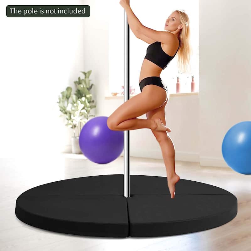 Costway Pole Dance Crash Mat Round Portable Yoga Mat with EPE Foam - See Details