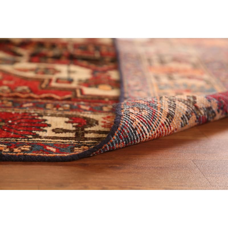 Hand Knotted Oriental 100% Wool Carpet Traditional Geometric Red Bakhtiari Area Rug - 9' 6'' X 5' 0''