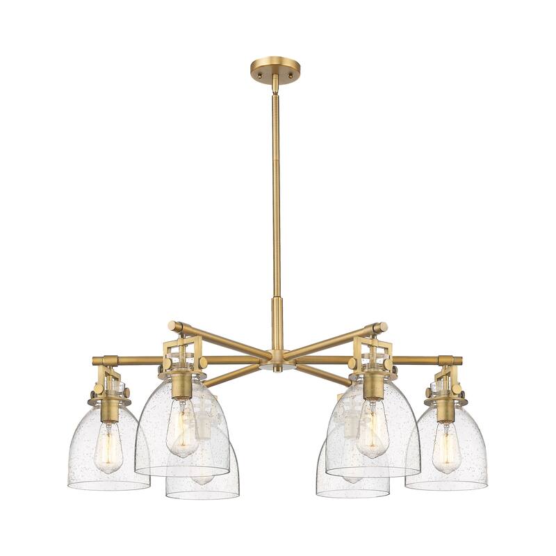 Innovations Lighting Downtown Urban - Newton Bell - 6 Light 26" Stem Hung Chandelier