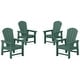 preview thumbnail 93 of 179, Laguna Kids Outdoor Poly Adirondack Chair (Set of 4) Dark Green