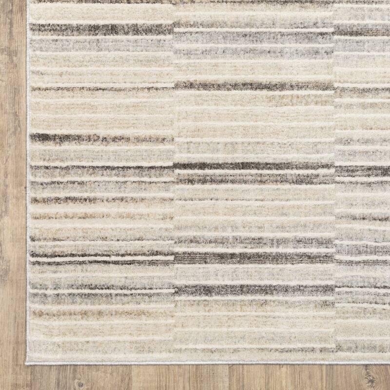 Style Haven Owen Contemporary Layered Stripes Area Rug