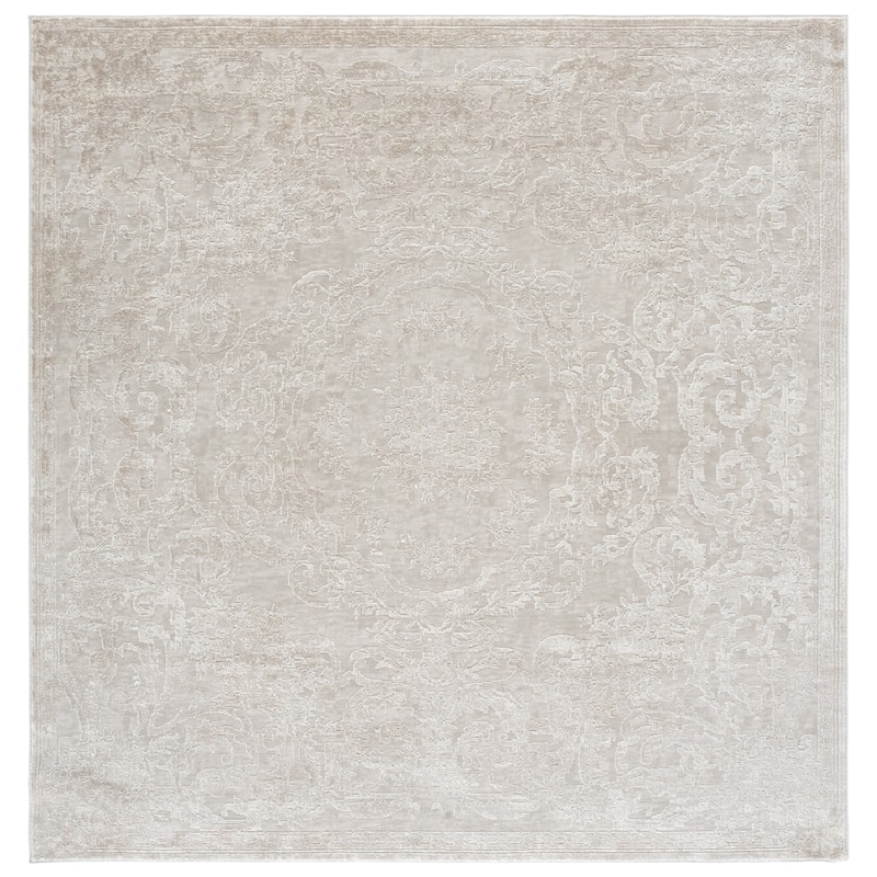 SAFAVIEH Reflection Ulferdina Rug - 6'7" Square - Ivory/White