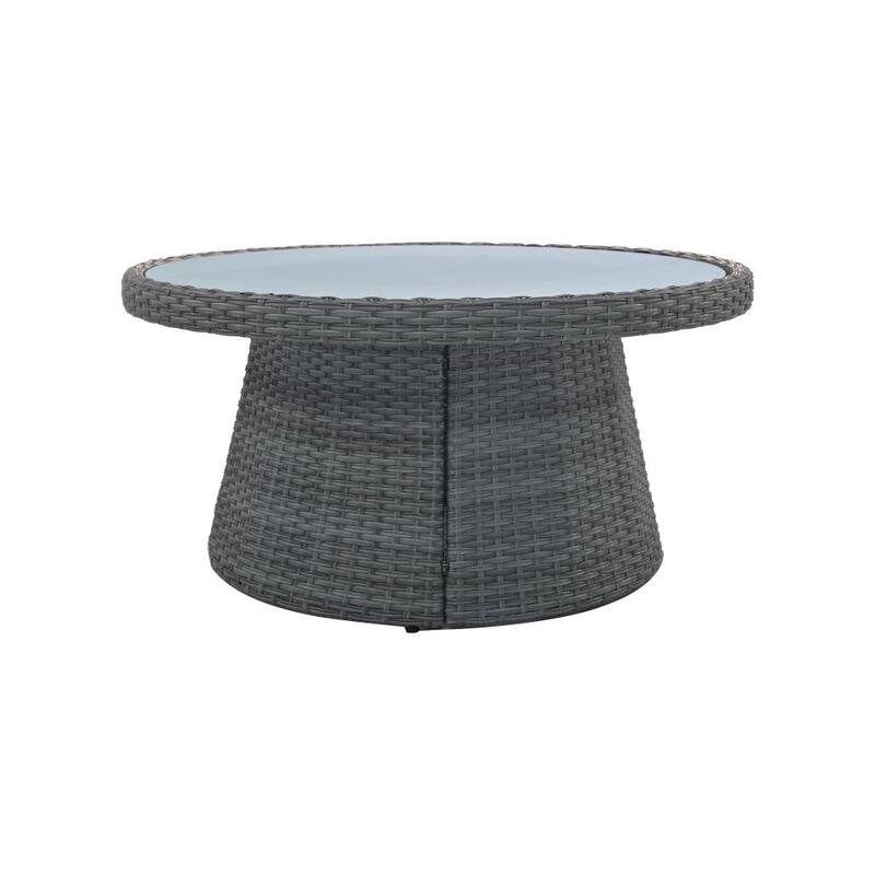 Abrihome 10-Piece Outdoor Sectional Half Round Patio Rattan Sofa Set,Light Gray